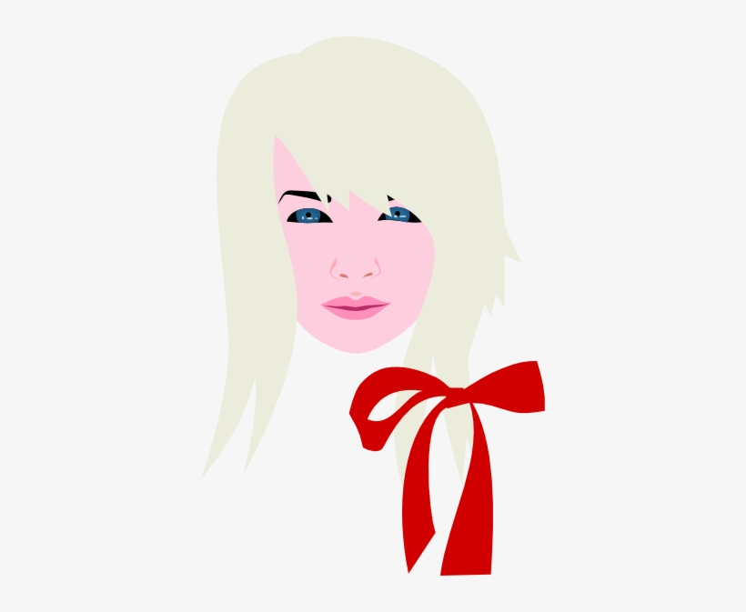 How To Set Use Blonde Female With Red Bow Clipart, transparent png #972285