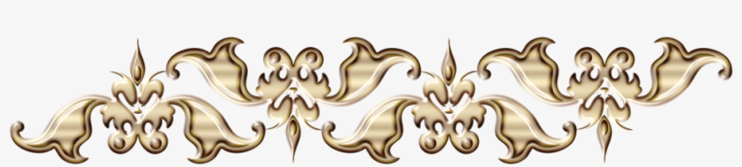 Golden Floral Border Free Png Image - Design Patterns For Borders Png, transparent png #972384