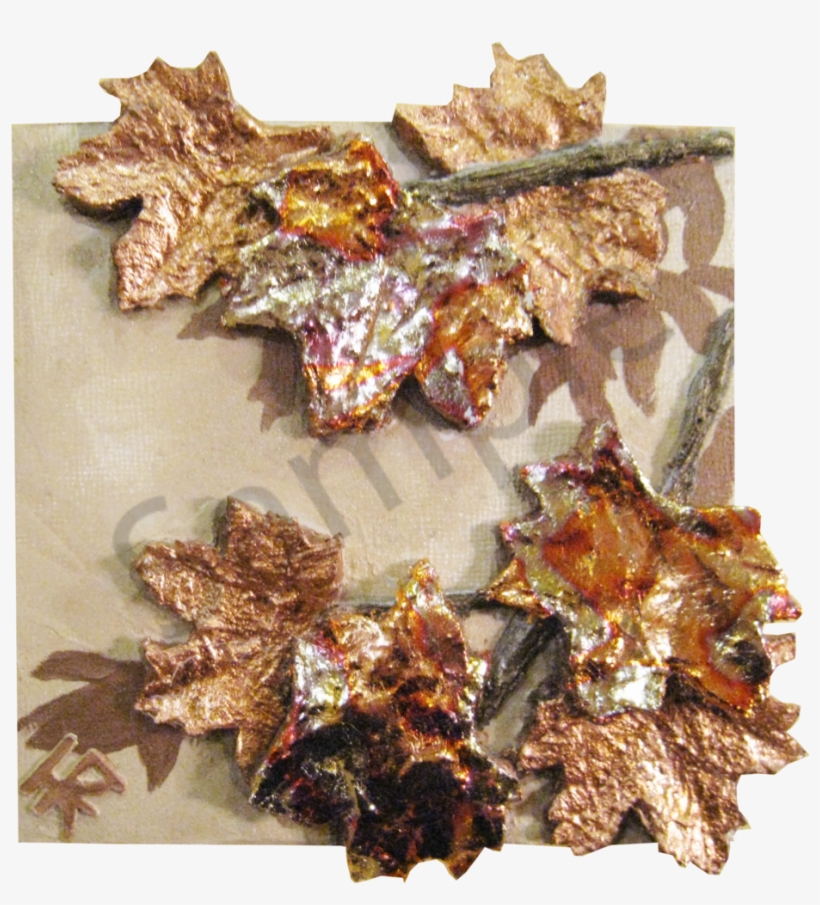 Be Leaf Bas Relief In Metallic Plaster And Copper Gilded - Copper, transparent png #972553
