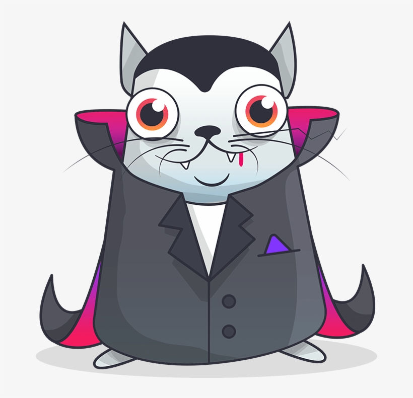 Cryptokitty Dracula Vampire Png - Fancy Cryptokitties, transparent png #972654