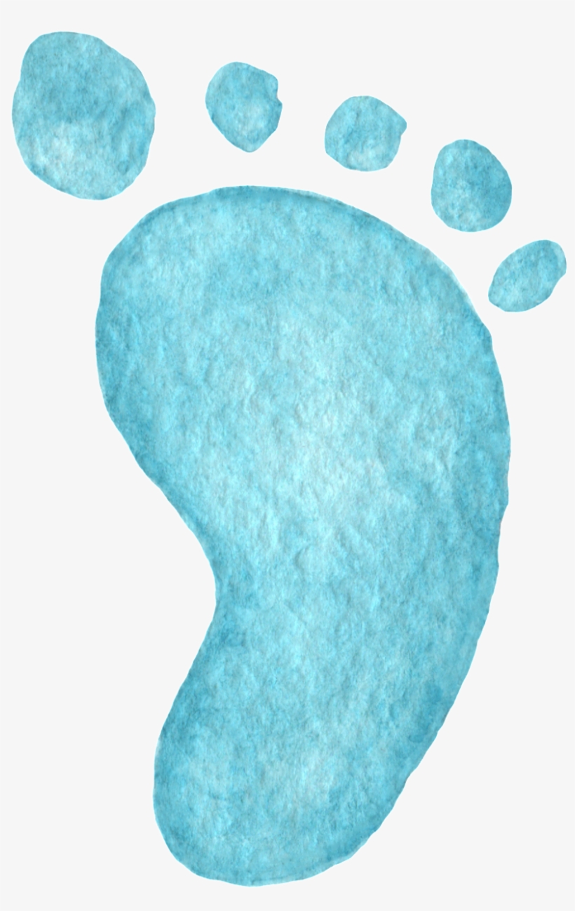 This Graphics Is Ice Blue Footprint Transparent Decorative - Baby Feet Logo, transparent png #972879