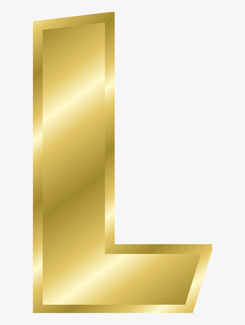 Letra Dourada - Gold Letter L Png@pngkey.com