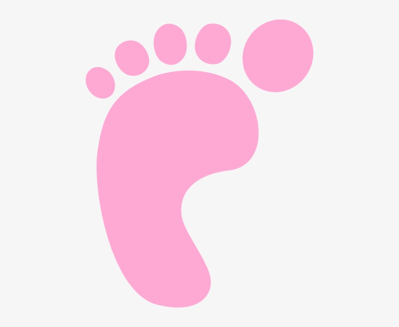 Banner Black And White Girl Footprint Clip Art At Clker - Pink Baby Foot, transparent png #972923
