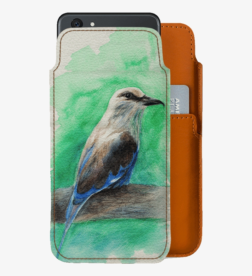 Dailyobjects Bird Watercolor Real Leather Wallet Case - Housse De Coussin Taie D'oreiller -coton Et Lin-45*45cm-motif, transparent png #973261