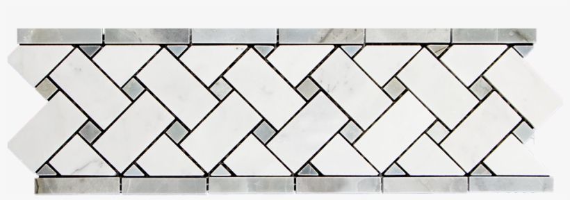 Bianco Gioia W Grey Marble Mosaic Tile Basketweave - Sofa Tables, transparent png #973416