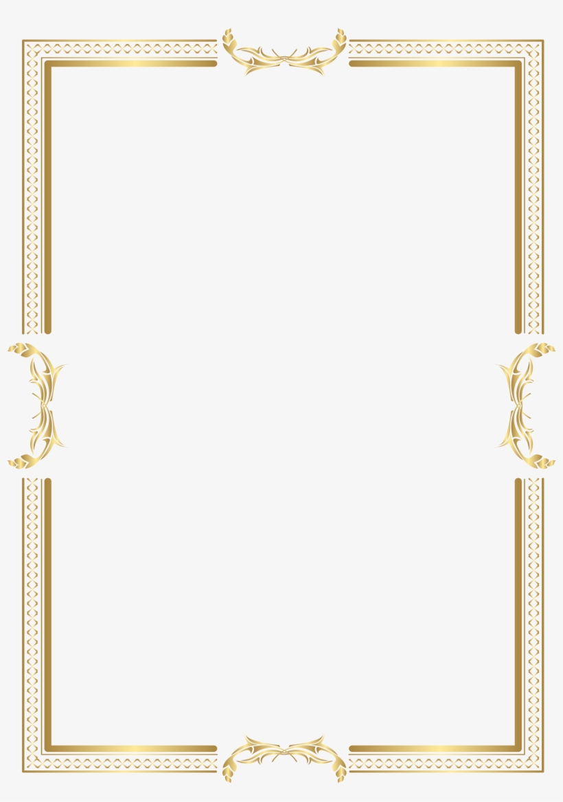 Transparent Gold Border, transparent png #973557