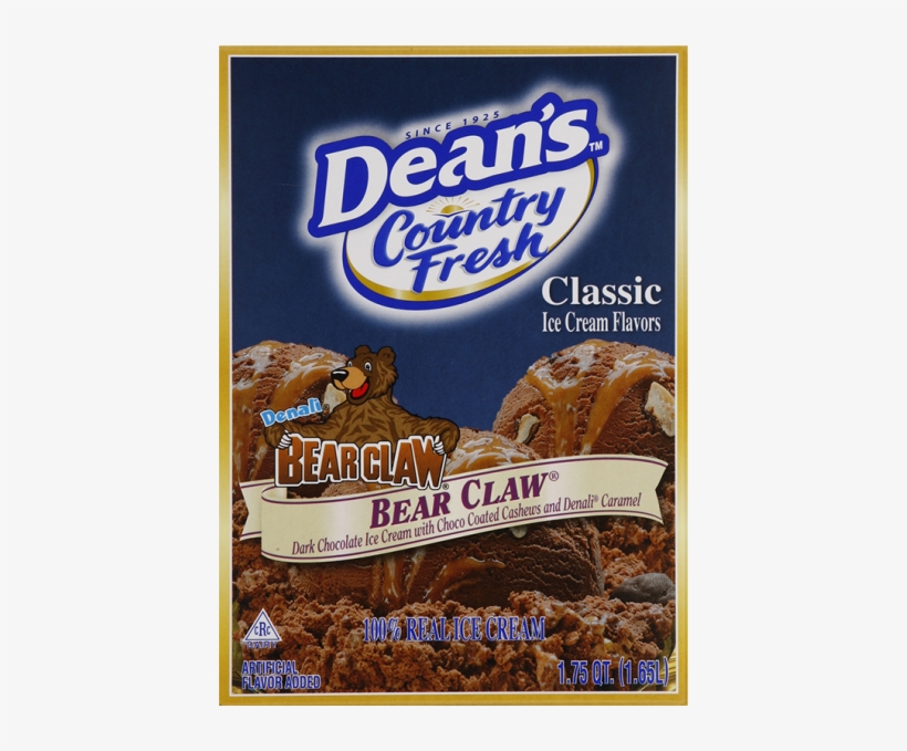 Dean's Country Fresh Classic Bear Claw Ice Cream - Deans Country Fresh Black Walnut Sq, transparent png #973776
