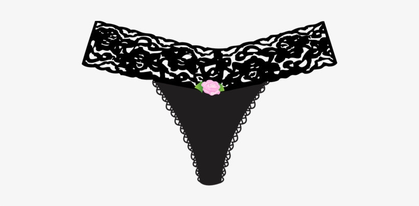Hanky Pankying Around Thong Customizable Lace Stretch - Black Lace Panties Clipart, transparent png #973878