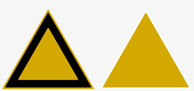 Triangle Sign Model Yellow Stock By Wuestenbrand On - Yellow Triangle Transparent Background, transparent png #974096