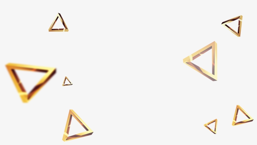 Gold Geometry Triangle Geometric Shape - Gold Geometric Shape Png, transparent png #974215