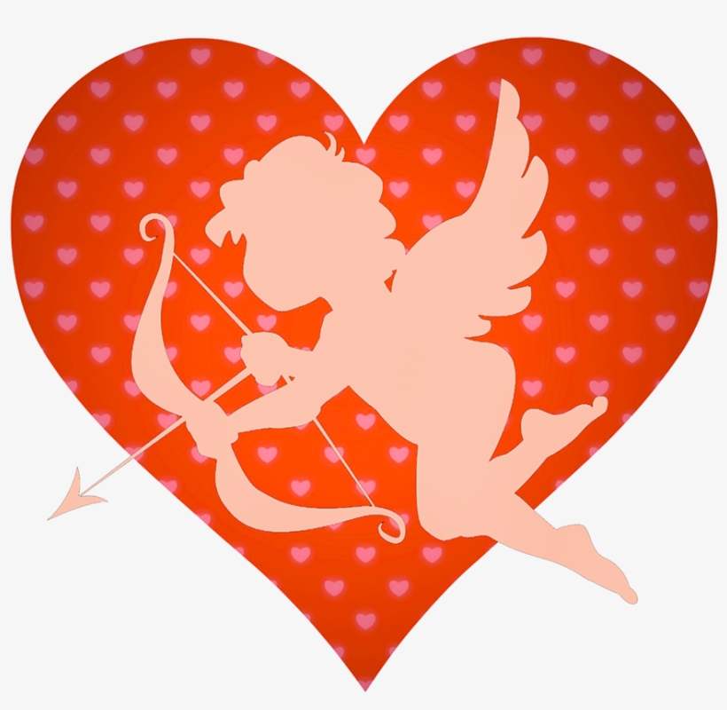 Cupid With Bow Arrow And Heart - Bow And Arrow, transparent png #974564