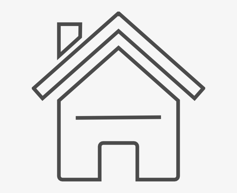 Grey House Clip Art At Clker - Home Outline Vector Png, transparent png #974805
