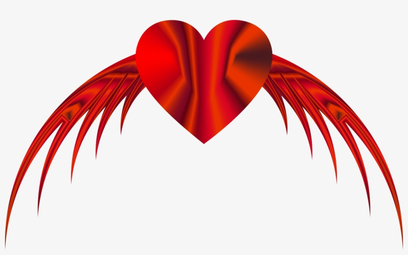 Free Flying Heart Clipart - Clip Art, transparent png #974905