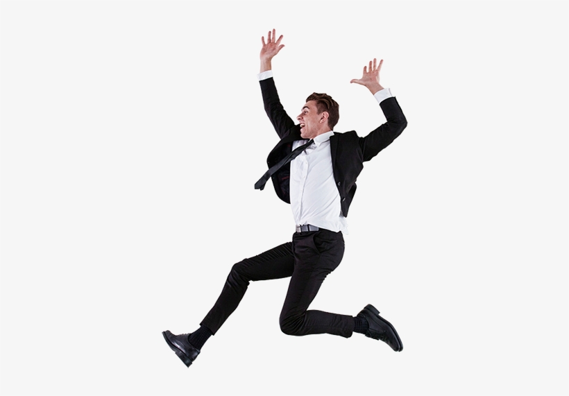 Man Jumping Png - Man In Suit Jumping, transparent png #975453