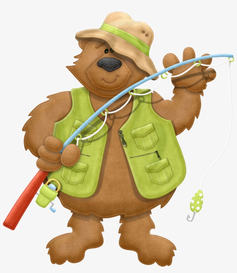 Black And White Download Fathers Day Printables Pinterest - Bear Fishing Clip Art, transparent png #975503