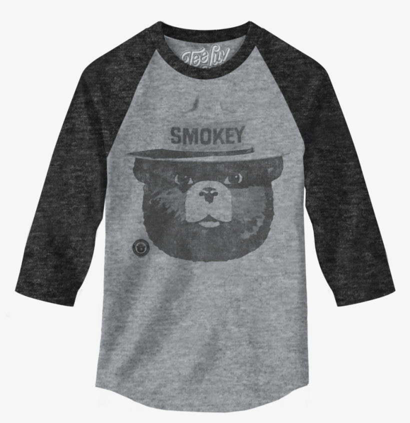Smokey Bear Raglan - Raglan Sleeve, transparent png #975635