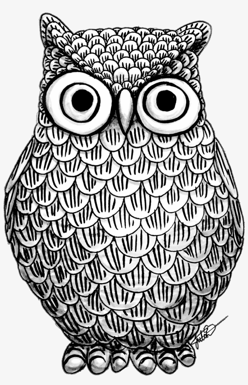 Owl Design - Owl Black And White Png, transparent png #976037