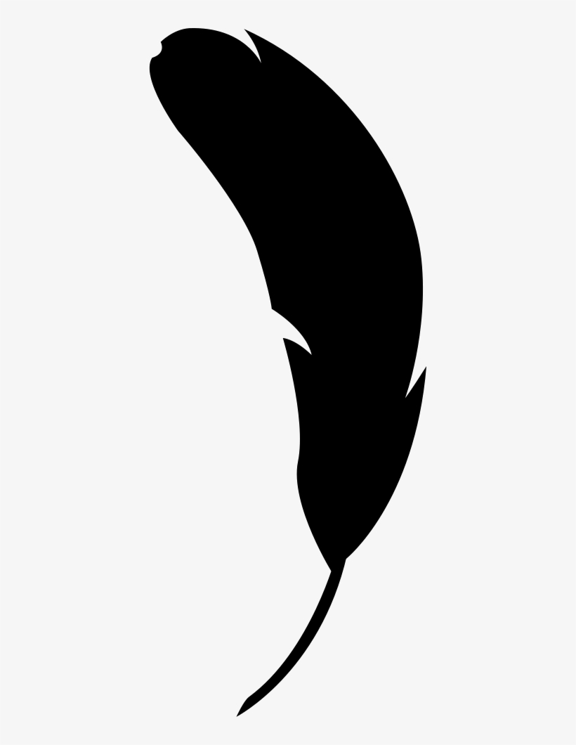 Feather Filled Natural Shape Comments - Black Feather Cartoon Png, transparent png #976315