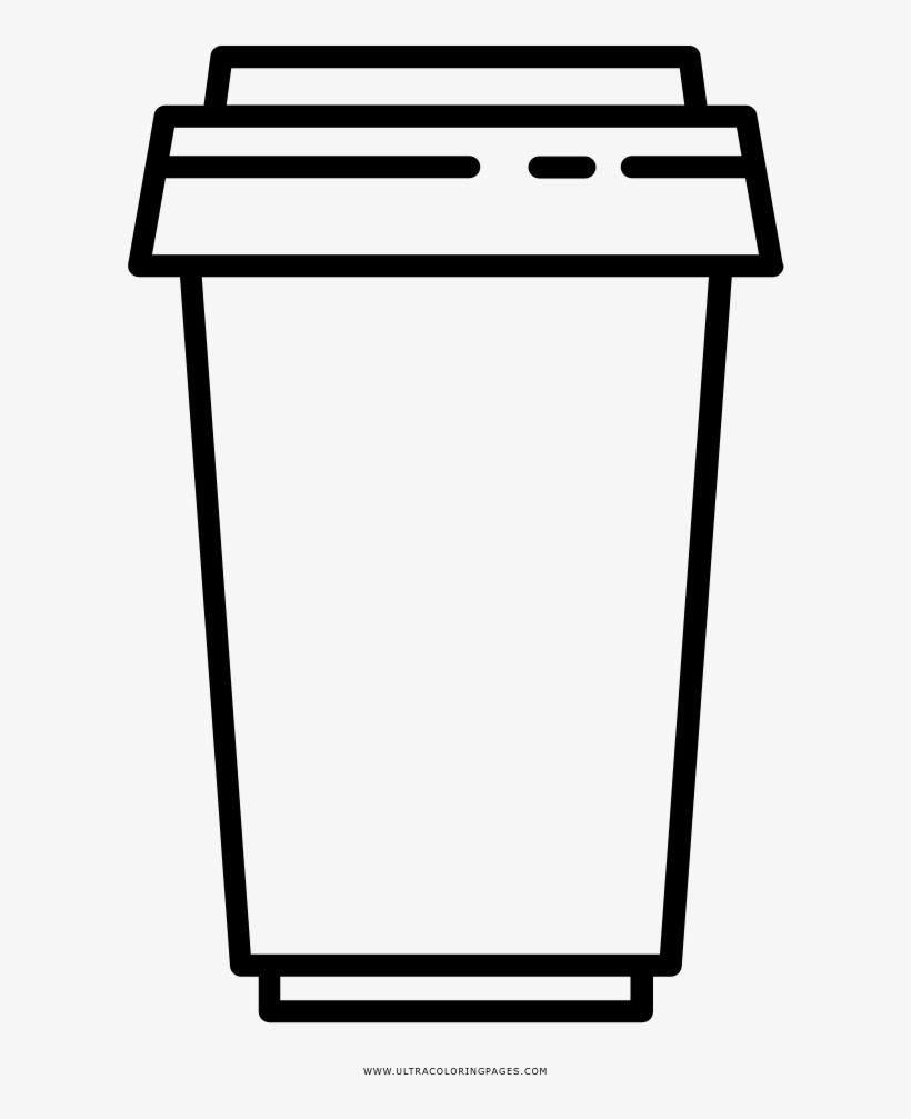 Dibujo De Taza De Café Para Llevar Para Colorear - Gift Box Draw Simple, transparent png #976845