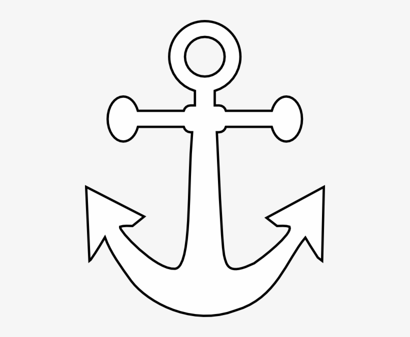White Anchor Clip Art At Clker - White Anchor Transparent Background, transparent png #976917