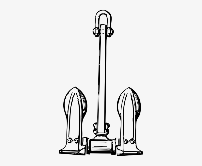 Free Vector Stockless Anchor Clip Art - Stockless Anchor Vector Free, transparent png #977074