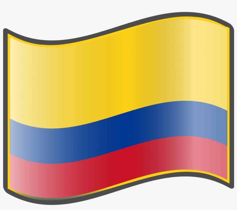 Bandera Colombiana Dibujada - Flag Of Colombia, transparent png #977150