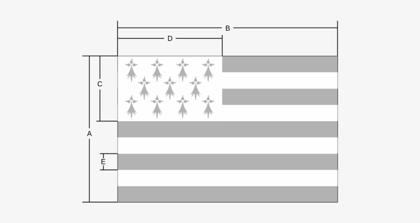 Construcción De La Bandera[editar] - Signification Du Drapeau Breton, transparent png #977171