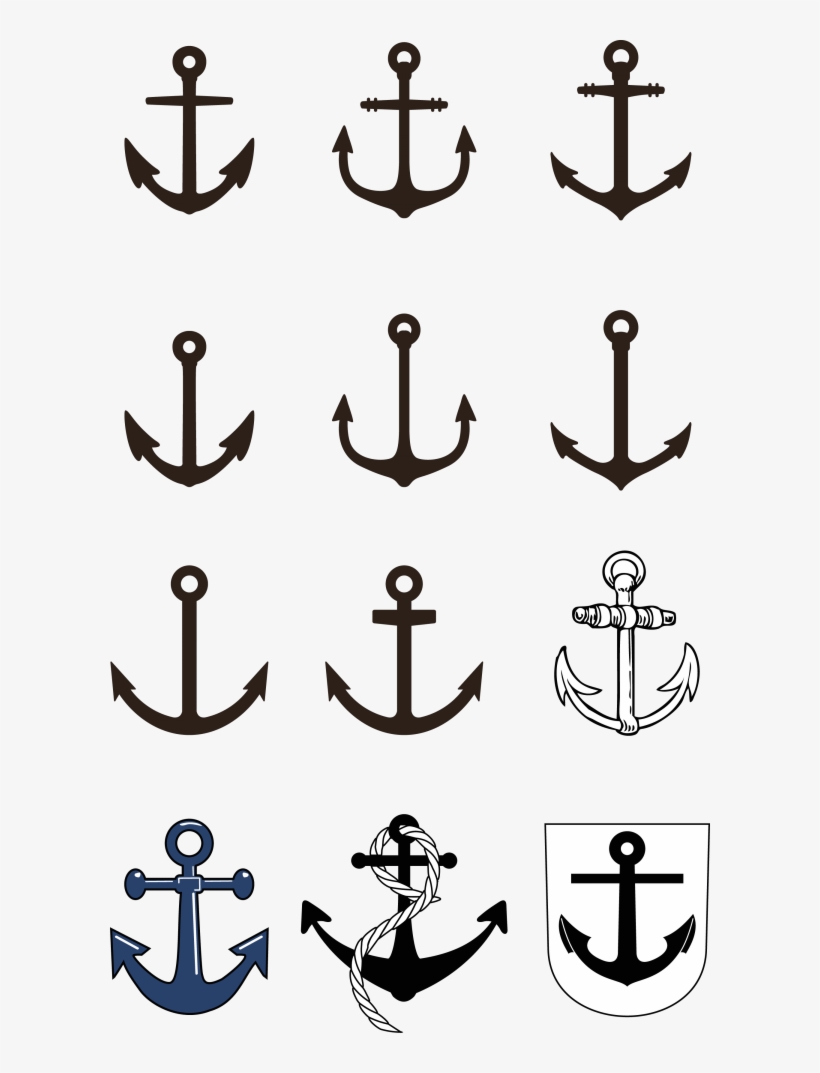 Set Of Vector Images - Anchor, transparent png #977413