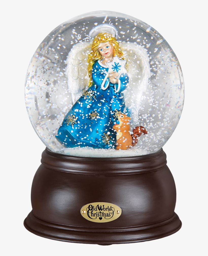 Snowflake Angel Snow Globe - Old World Christmas Fanciful Santa Musical Snow Globe, transparent png #977859