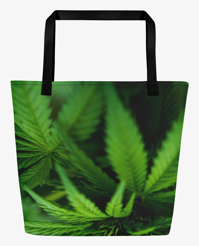 Pot Cannabis All Over Print Beach Bag - Tote Bag, transparent png #977983