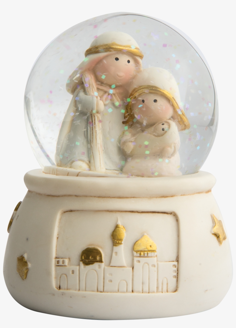 Children's Nativity Snow Globe Mary Holding Baby Jesus - Figurine, transparent png #978760