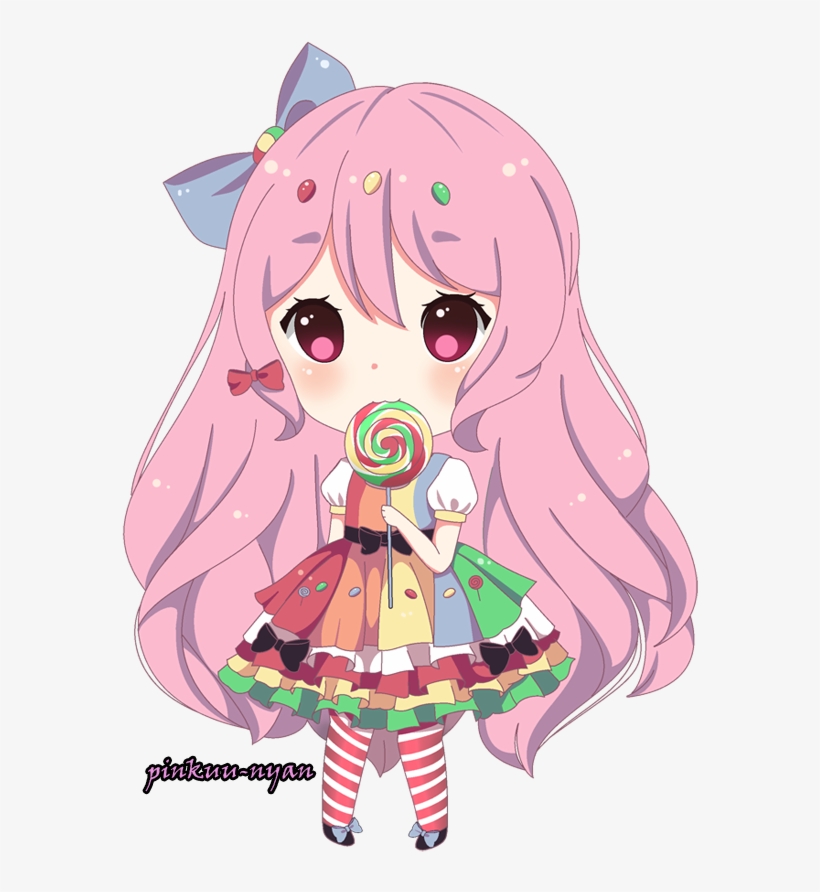 Lollipop - Anime Lollipop Girl Chibi, transparent png #979411