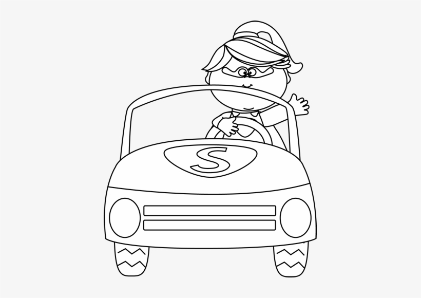 Car Clipart Superhero - Superhero Driving Car Clip Art, transparent png #979599