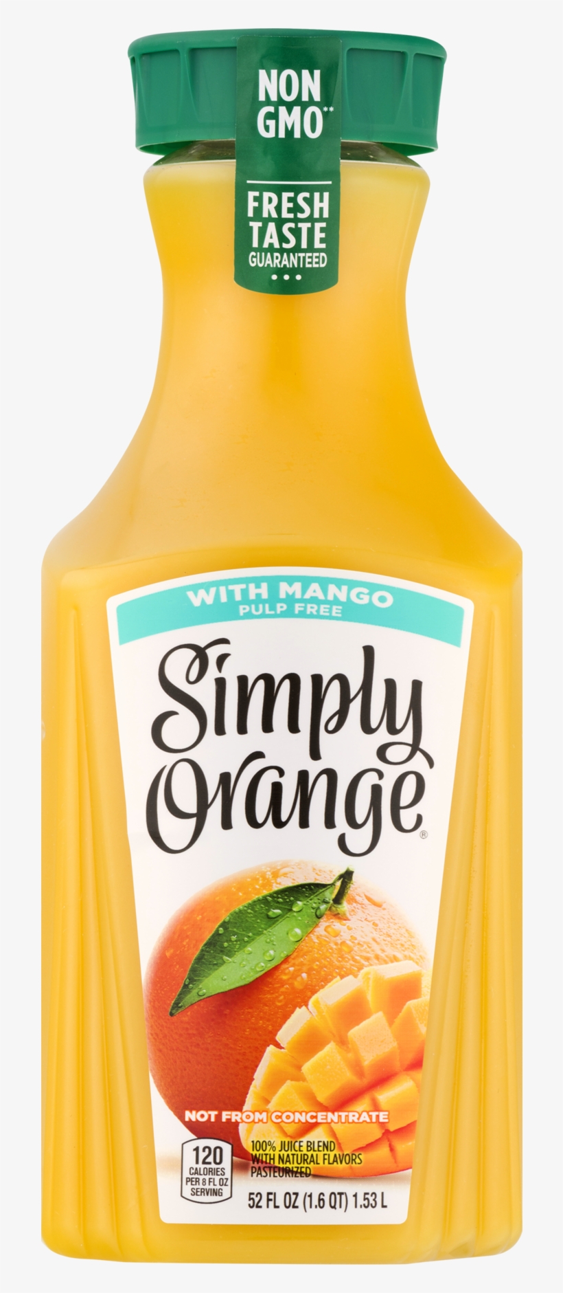 Simply, Orange Juice Blend With Mango Pulp Free, 52 - Simply Orange 52 Oz, transparent png #9700794