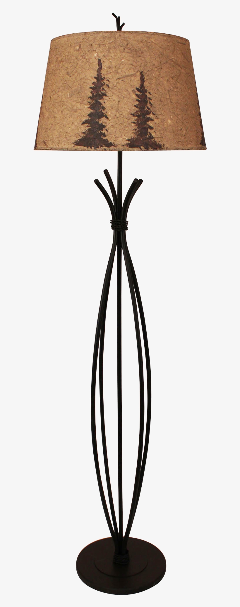 Rust Streak Iron Stack With Braided Wire Floor Lamp- - Table, transparent png #9701319