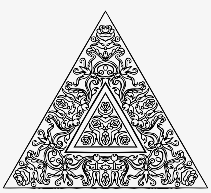 Black And White Triangle Visual Arts Drawing - Cellular Automaton, transparent png #9701758