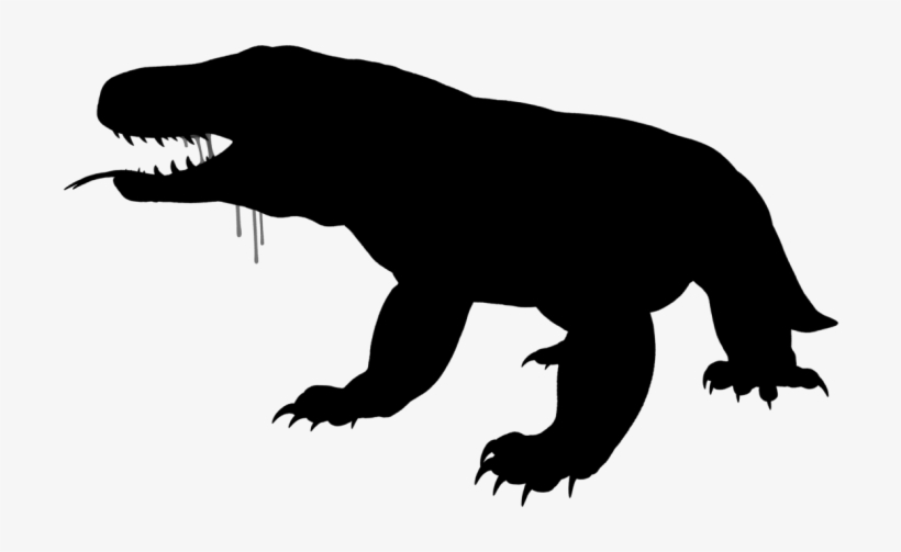Komodo Dragon Silhouette - La Megafaune D Australie, transparent png #9701852