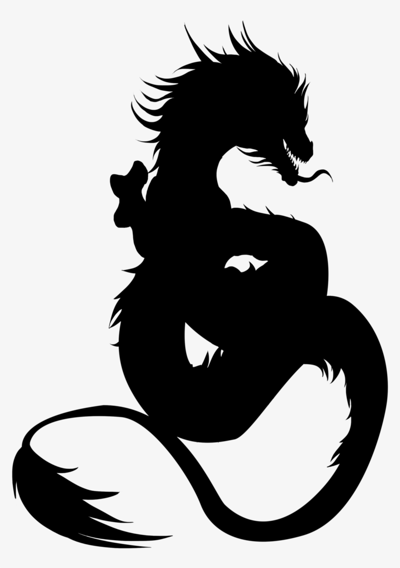 Dragon Silhouette Dragon Silhouette - Dragon Pic Free Download, transparent png #9702272
