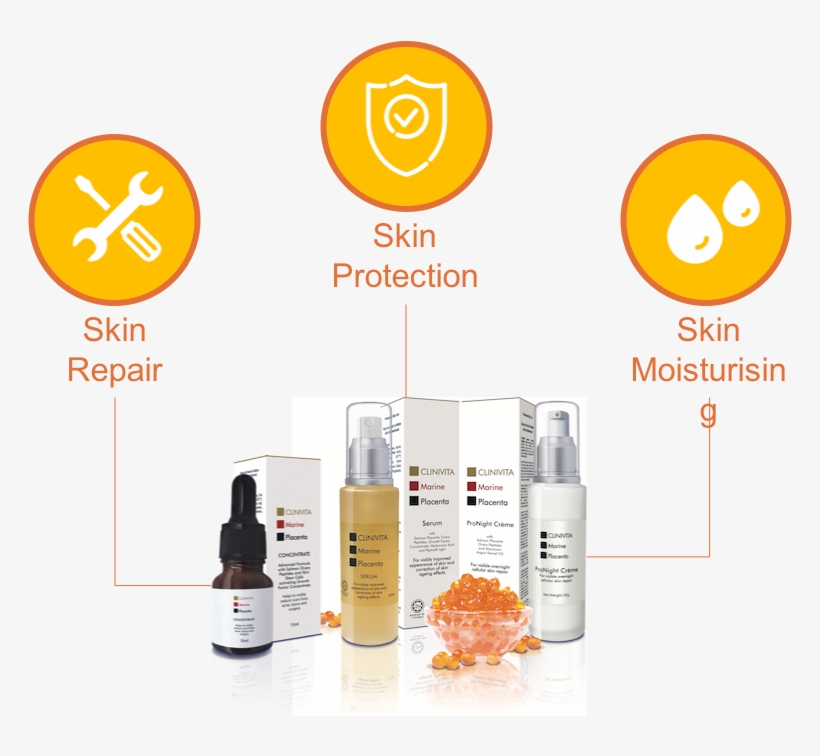 Clinivita Marine Placenta Anti-scars Concentrate Provides - Cosmetics, transparent png #9702991