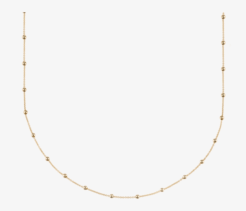 Gold Mini Sphere Chain Necklace - Necklace, transparent png #9703131