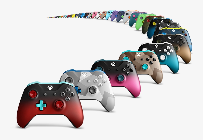 Banner Transparent Stock Design Lab Curved Row Of Controllers - Xbox One S Accessories, transparent png #9703801