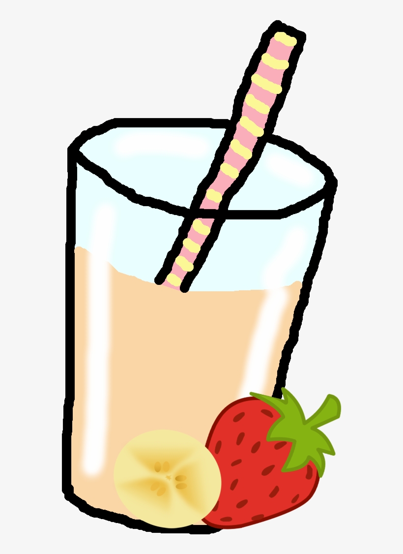 Strawberry Banana Smoothie - Strawberry Banana Smoothie Cartoon, transparent png #9704670