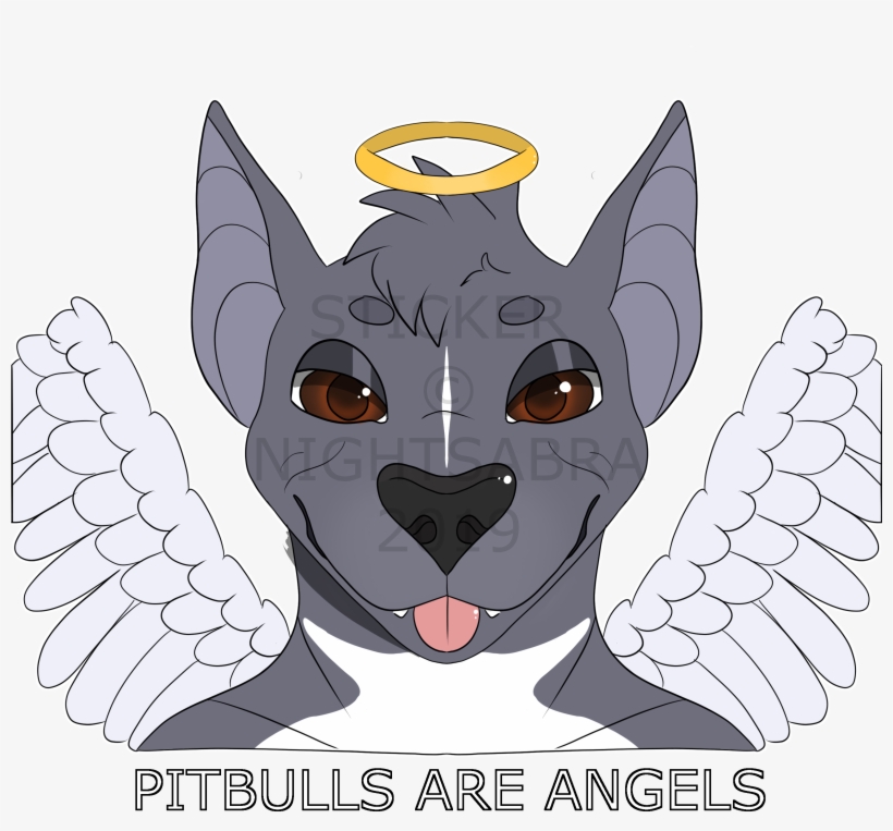 [p]pitbulls Are Angels - Cat Yawns, transparent png #9704672