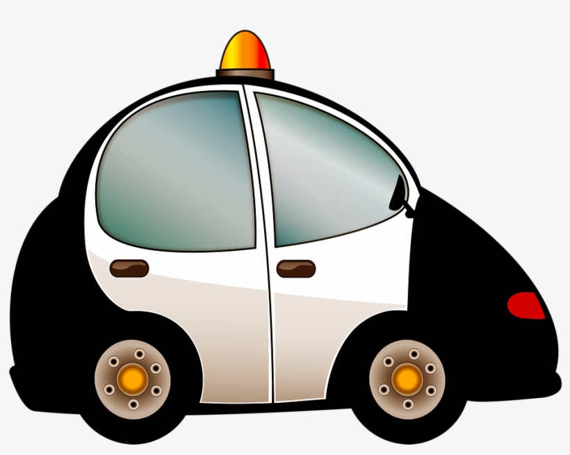 Police-car - Police Mobile Cartoon, transparent png #9705624