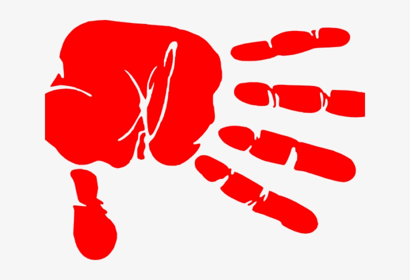 Red Hand Print Clip Art, transparent png #9705627