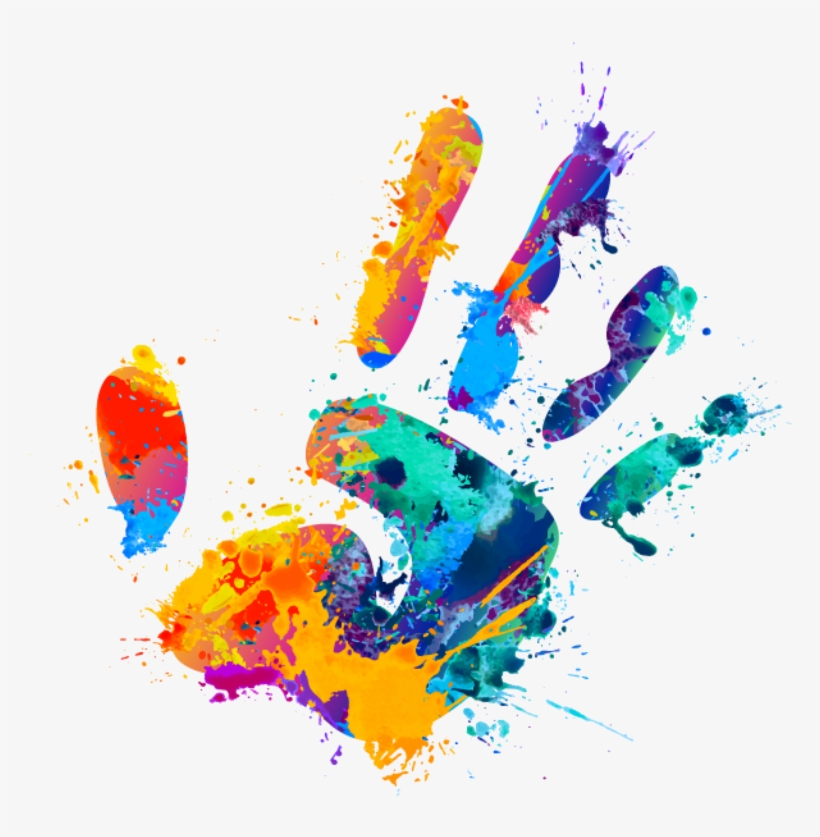 #ftestickers #hand #handprint #paint #colorful - Hand Print Paint Png, transparent png #9705752