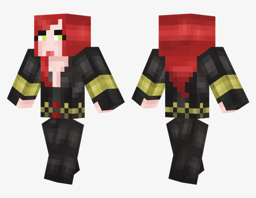 Black Widow - Best Minecraft Skins, transparent png #9705969