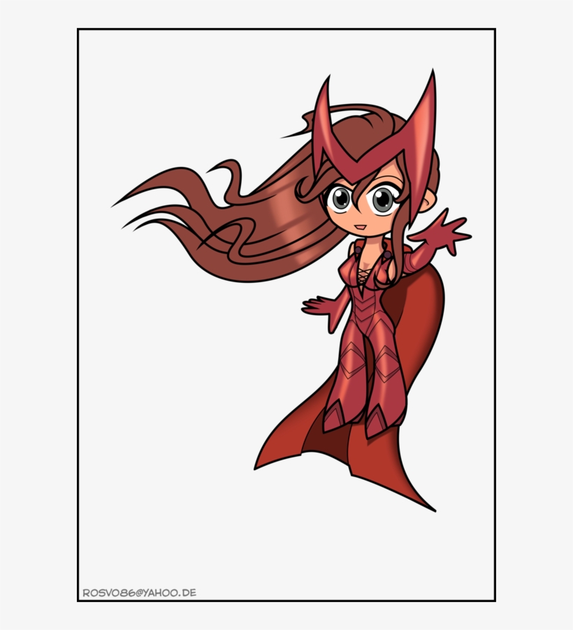 600 X 822 5 - Scarlet Witch Drawing Cartoon, transparent png #9707133