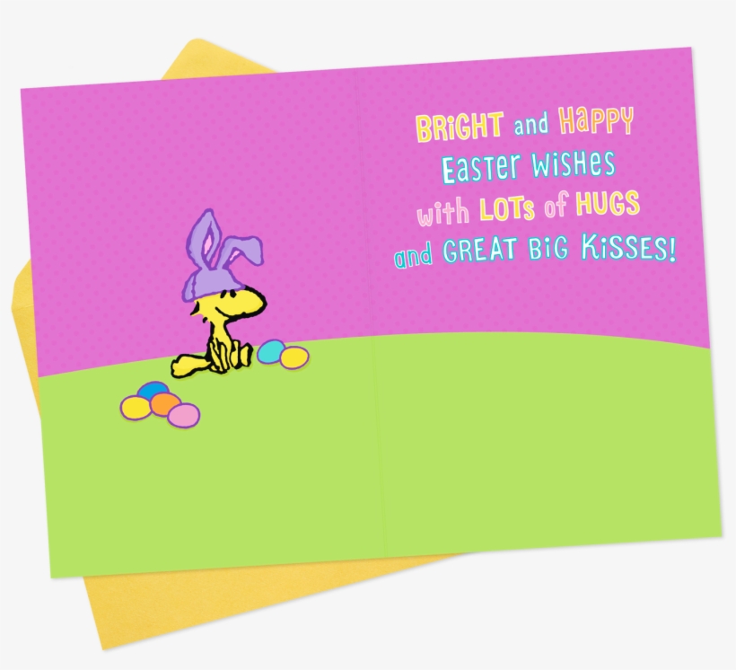 Peanuts® Snoopy And Woodstock Easter Card For Grandma - Cartoon, transparent png #9707960