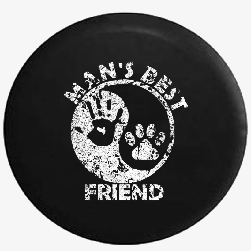 Man's Best Friend Ying Yang Hand Print Jeep Wave Paw - Circle, transparent png #9707961
